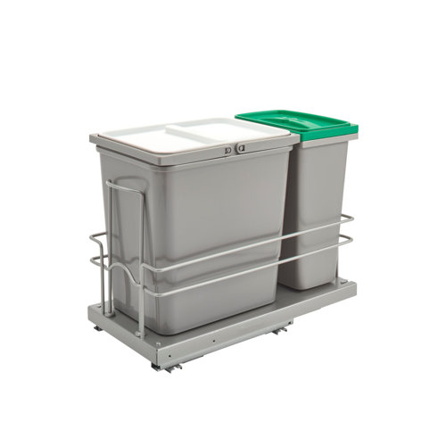 RevAShelf Sink Base Double Pull Out Waste Containers with 2 Bins